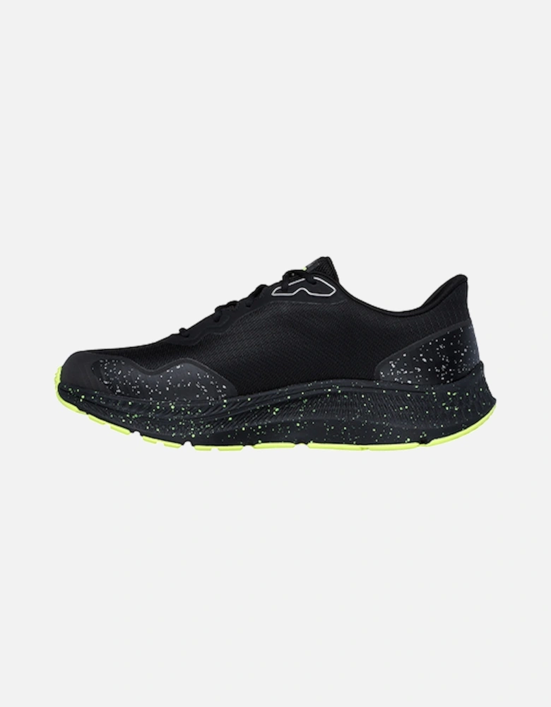 Men's Go Run Consistent 2.0 Piedmont Waterproof Lace Up Trainer Black/Lime