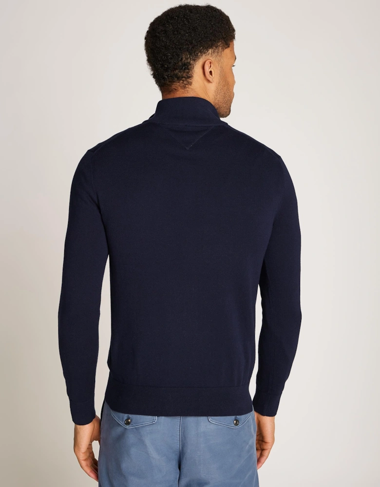 Essential Cotton Mens Half Zip Mock Sweatshirt