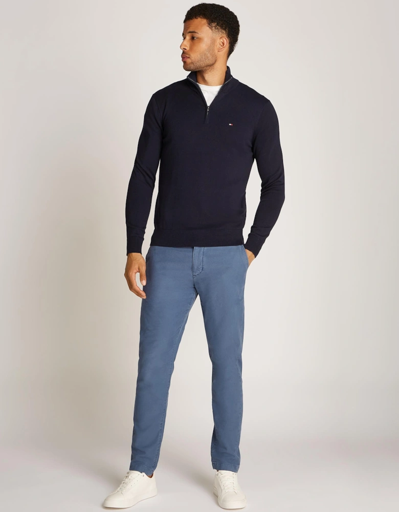 Essential Cotton Mens Half Zip Mock Sweatshirt