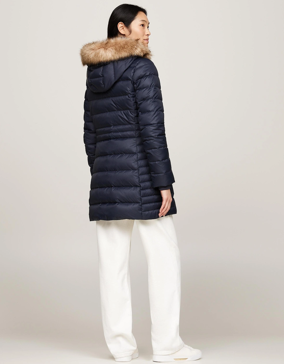 Tyra Long Down Fauz Fur Womens Jacket