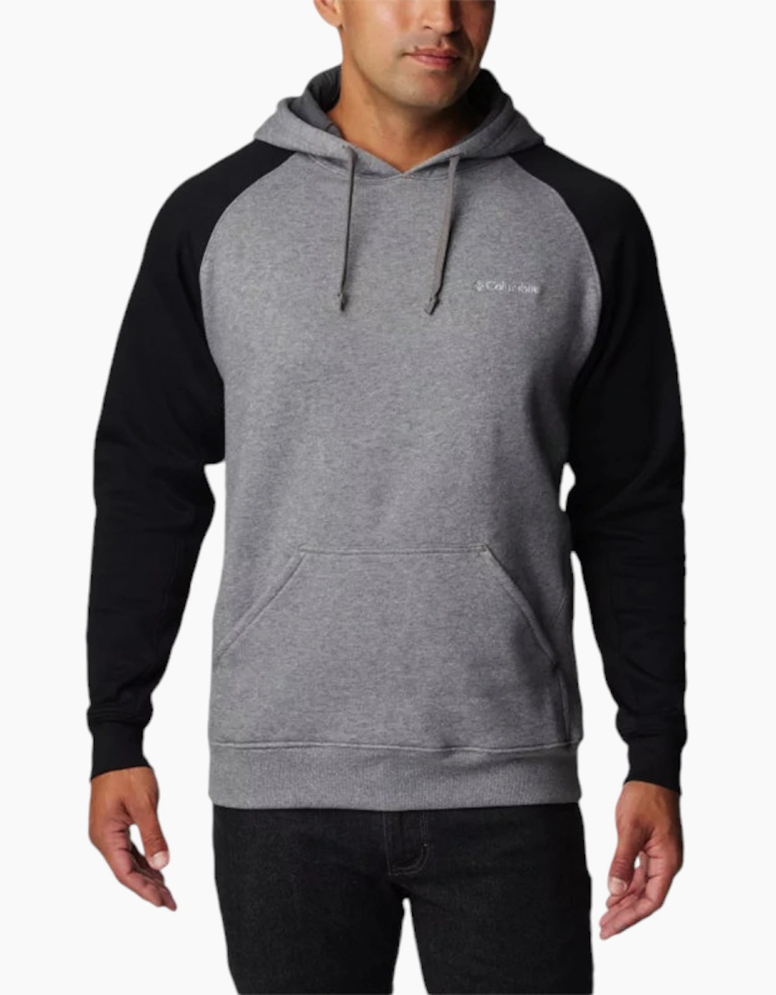 Men's Columbia HART MOUNTAIN II Mens Hoodies Regular Cotton Pullover Hooded Jumpers - Grey - Size: 40