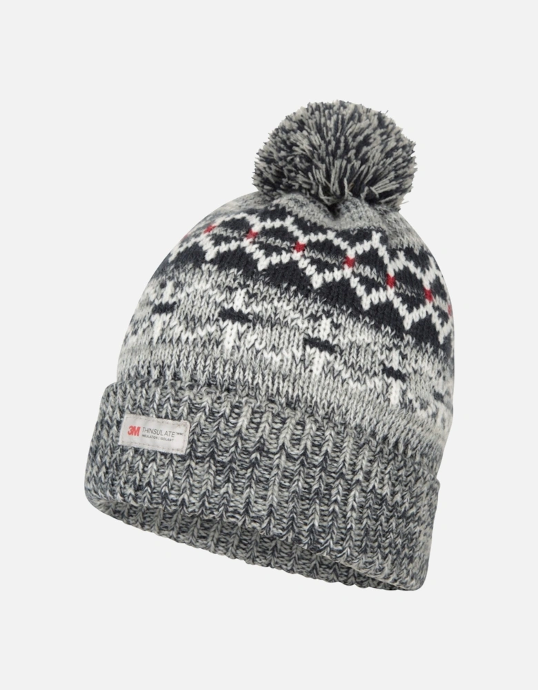 Mens Fair Isle Thinsulate Beanie