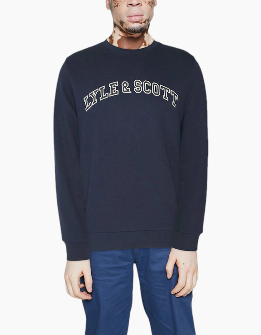 Lyle & Scott Lyle & Scott Mens Sweatshirts Crew Neck Knitted Winter Pullover Sweat Jumper NEW - Navy
