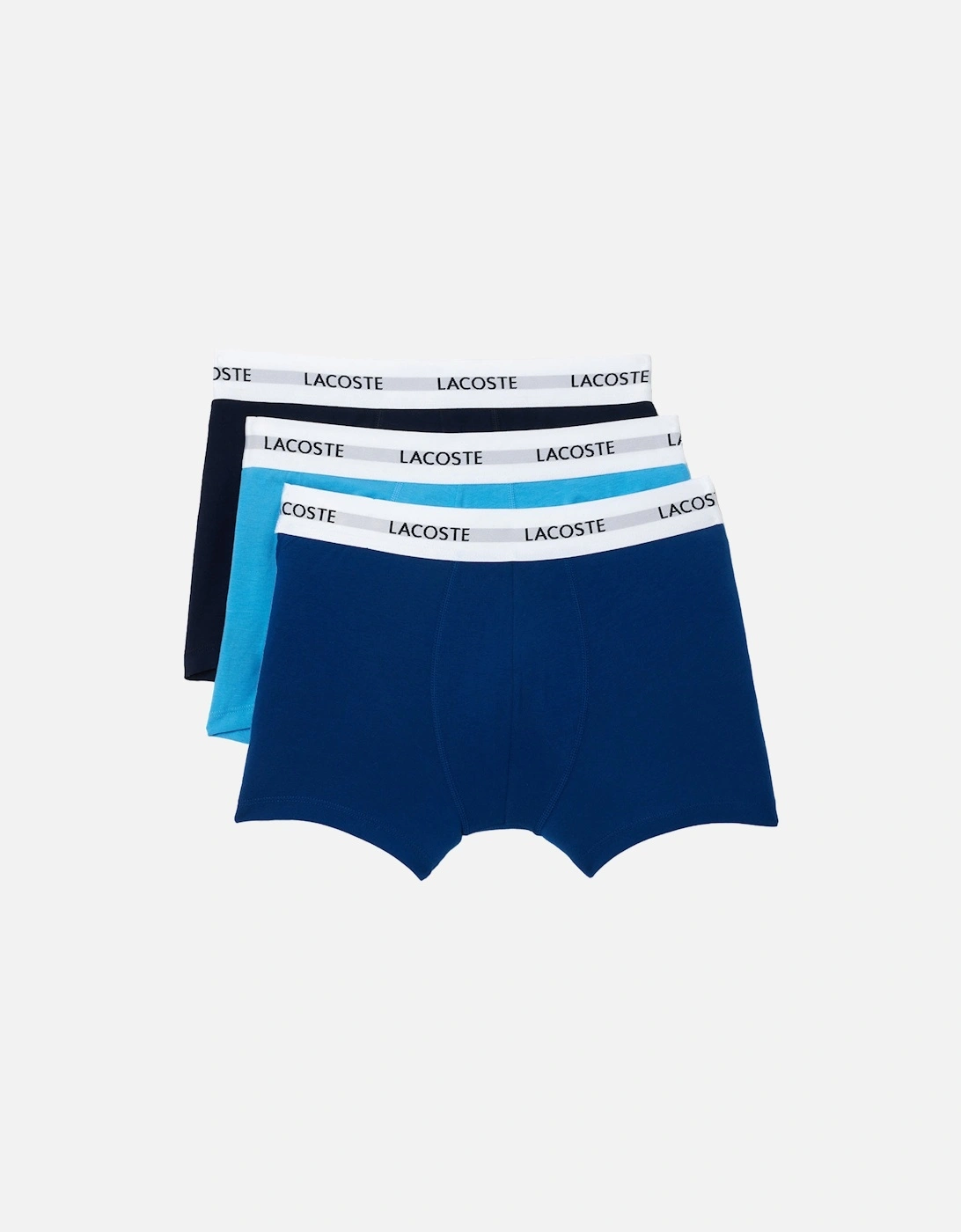 Lacoste Men's Navy 3-Pack Boxer Trunks, Blue - : 32/33/32 Medium