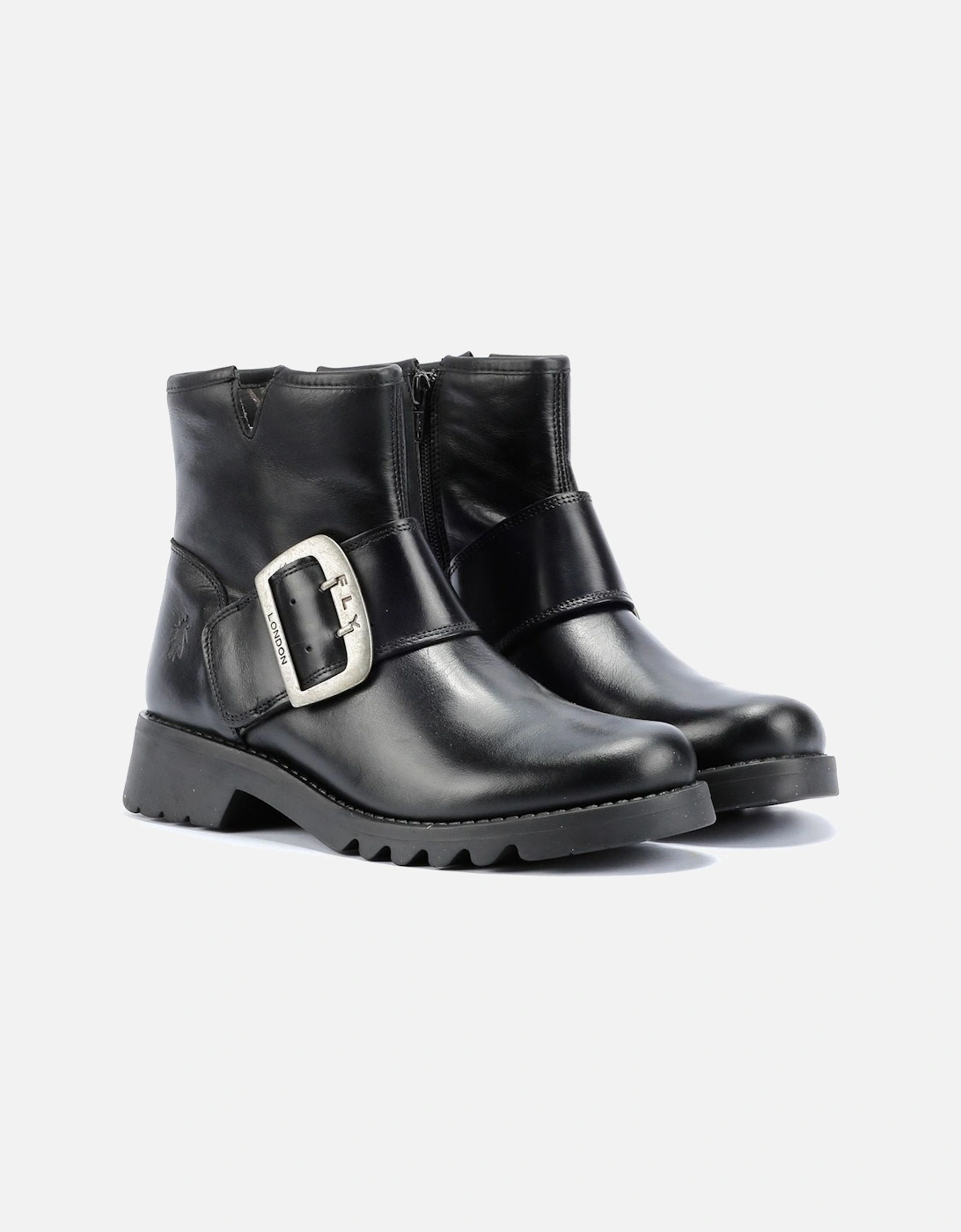 Rily Leather Women's Black Boots, 9 of 8
