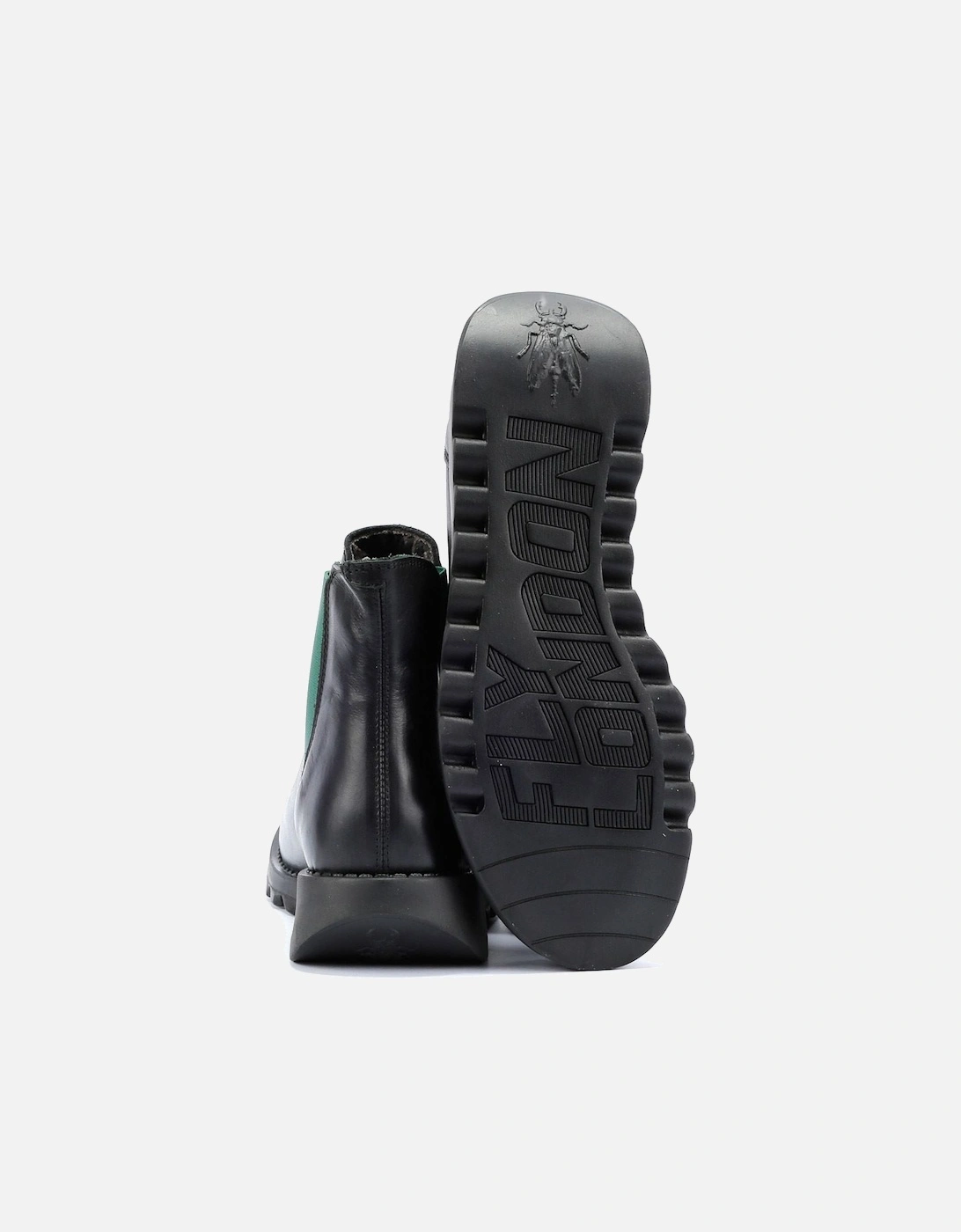 Salv Leather Women's Black/Teal Boots