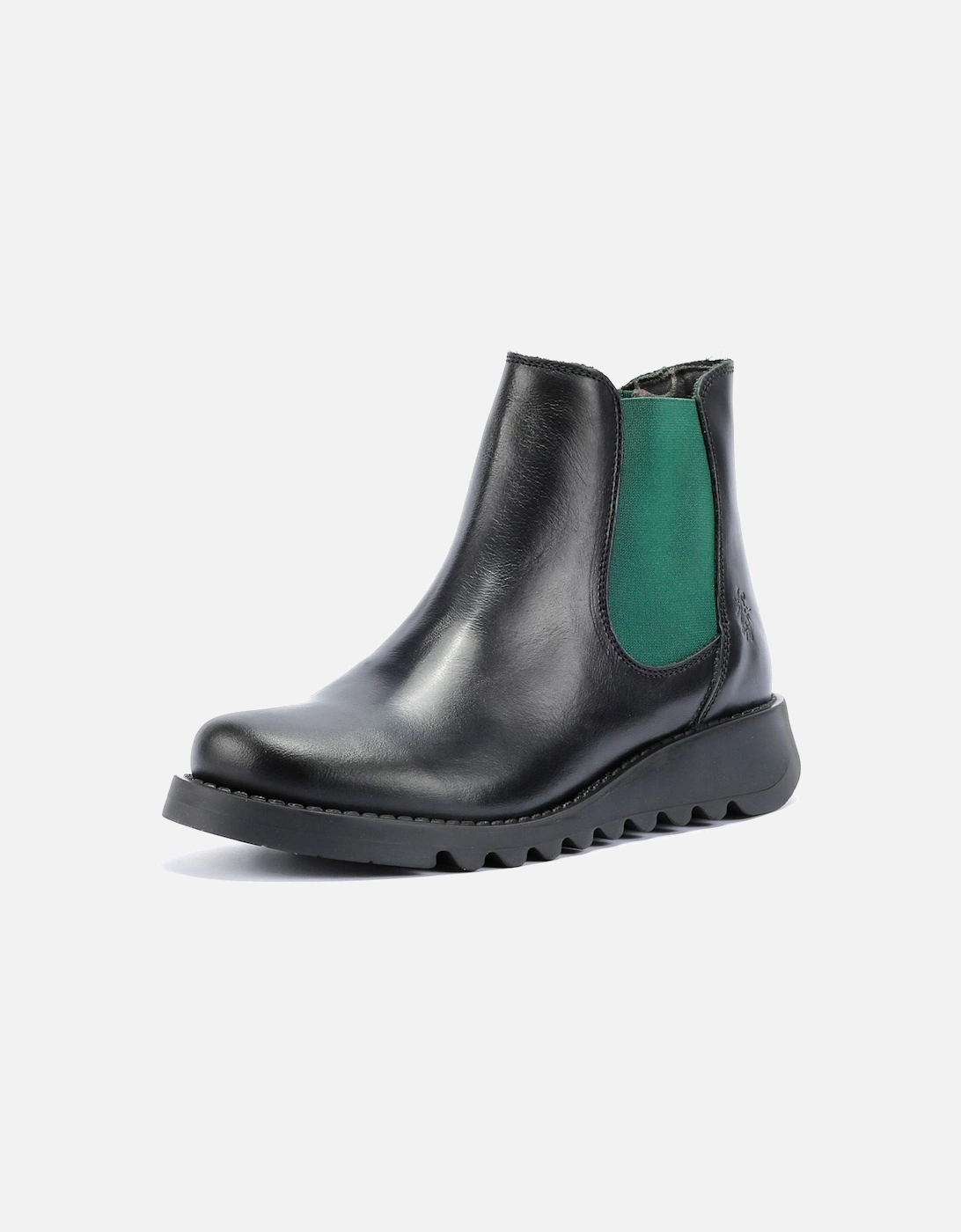 Salv Leather Women's Black/Teal Boots