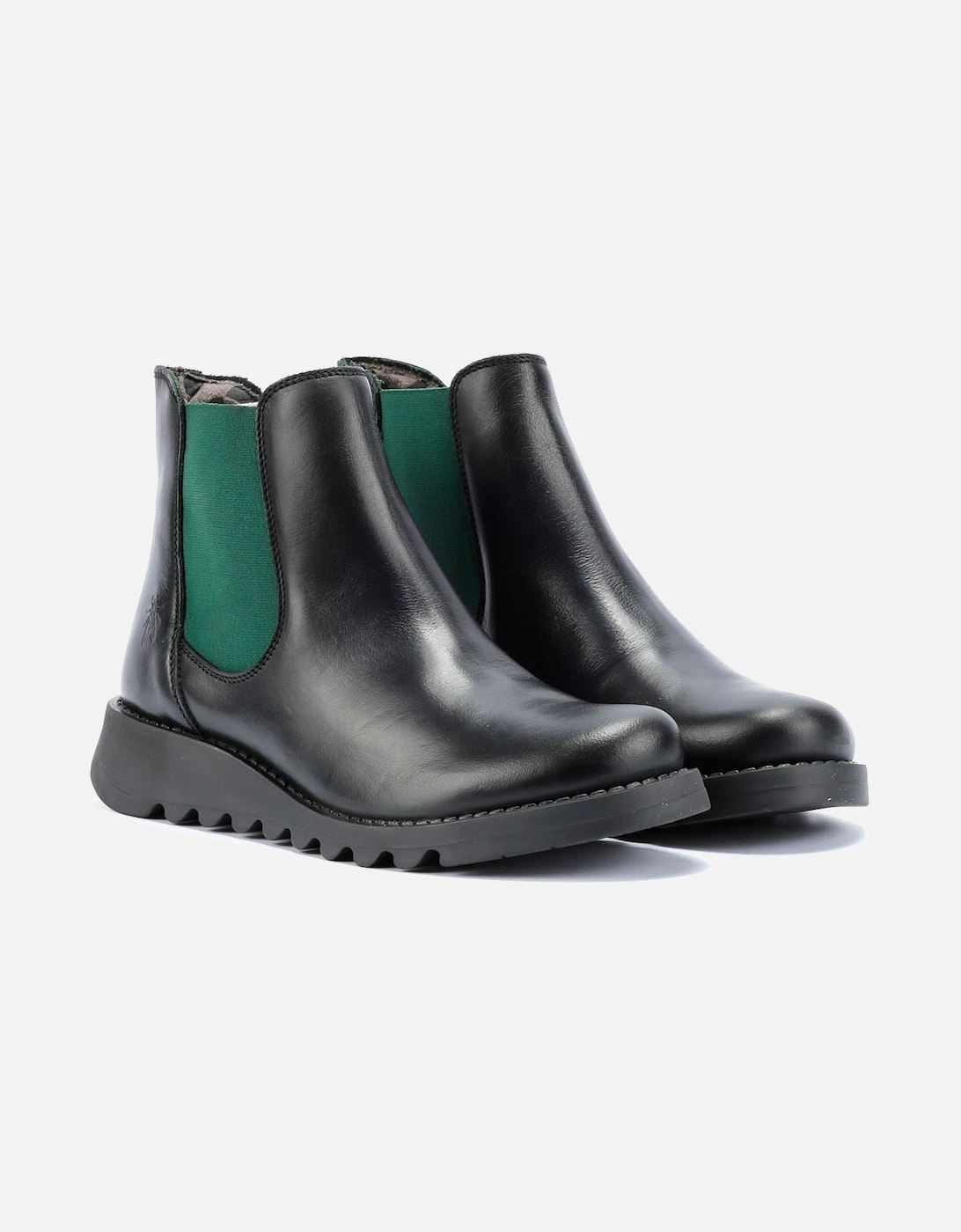 Salv Leather Women's Black/Teal Boots, 9 of 8