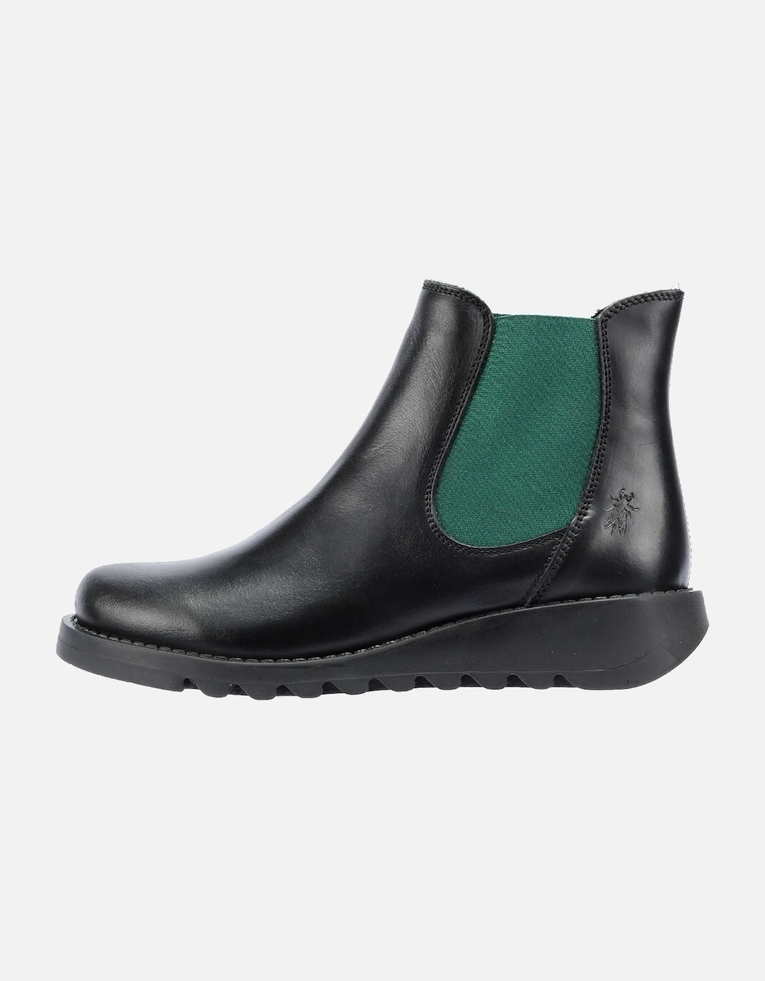 Salv Leather Women's Black/Teal Boots
