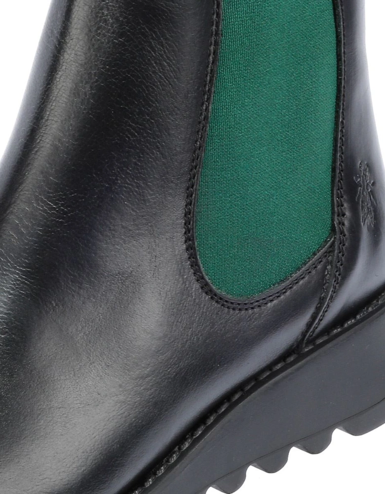 Salv Leather Women's Black/Teal Boots