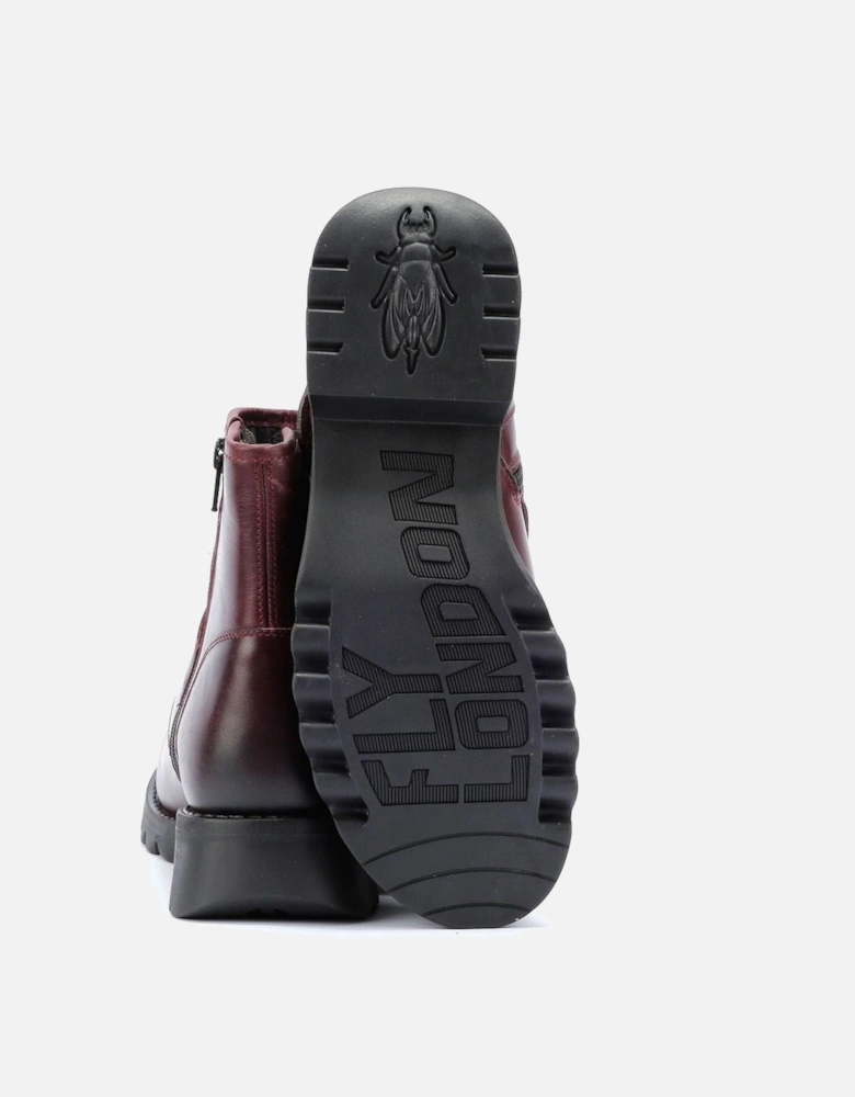 Rily Leather Women's Wine Boots
