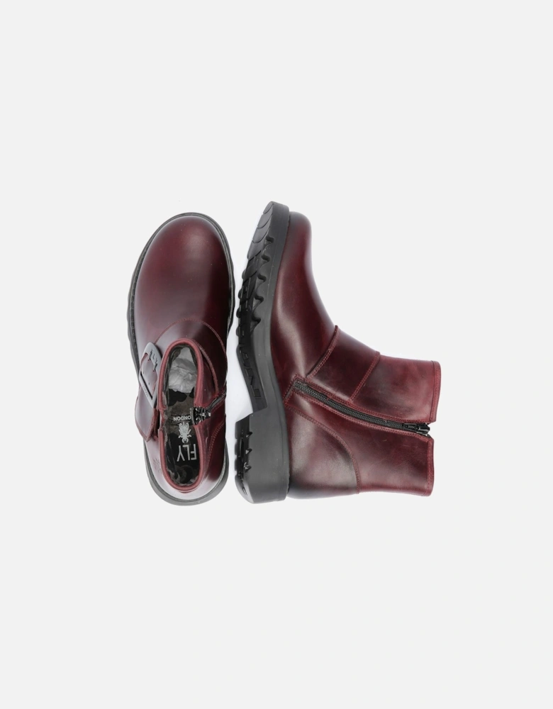 Rily Leather Women's Wine Boots