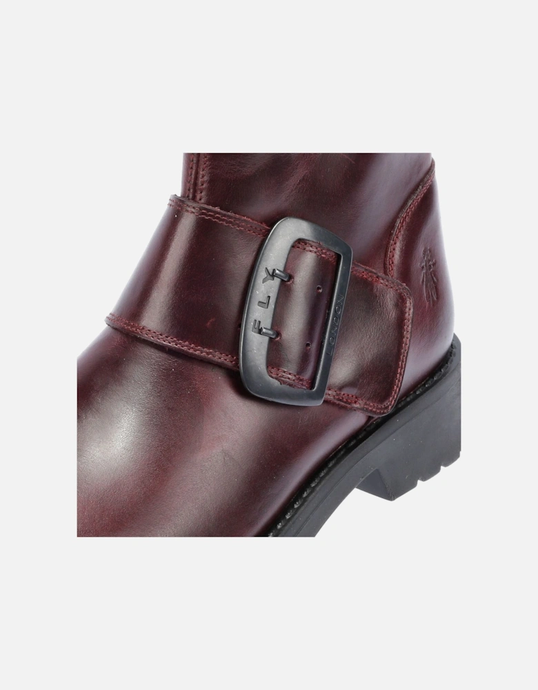Rily Leather Women's Wine Boots