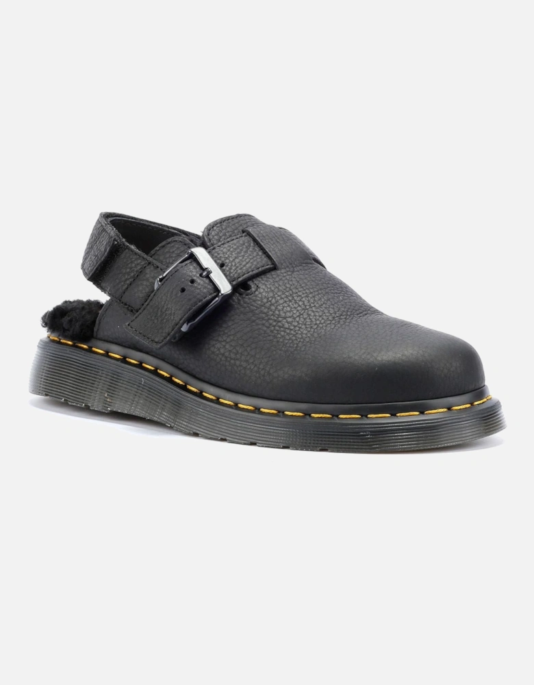 Dr. Martens Winterised Jorge II Fur Lined Leather Black Sandals