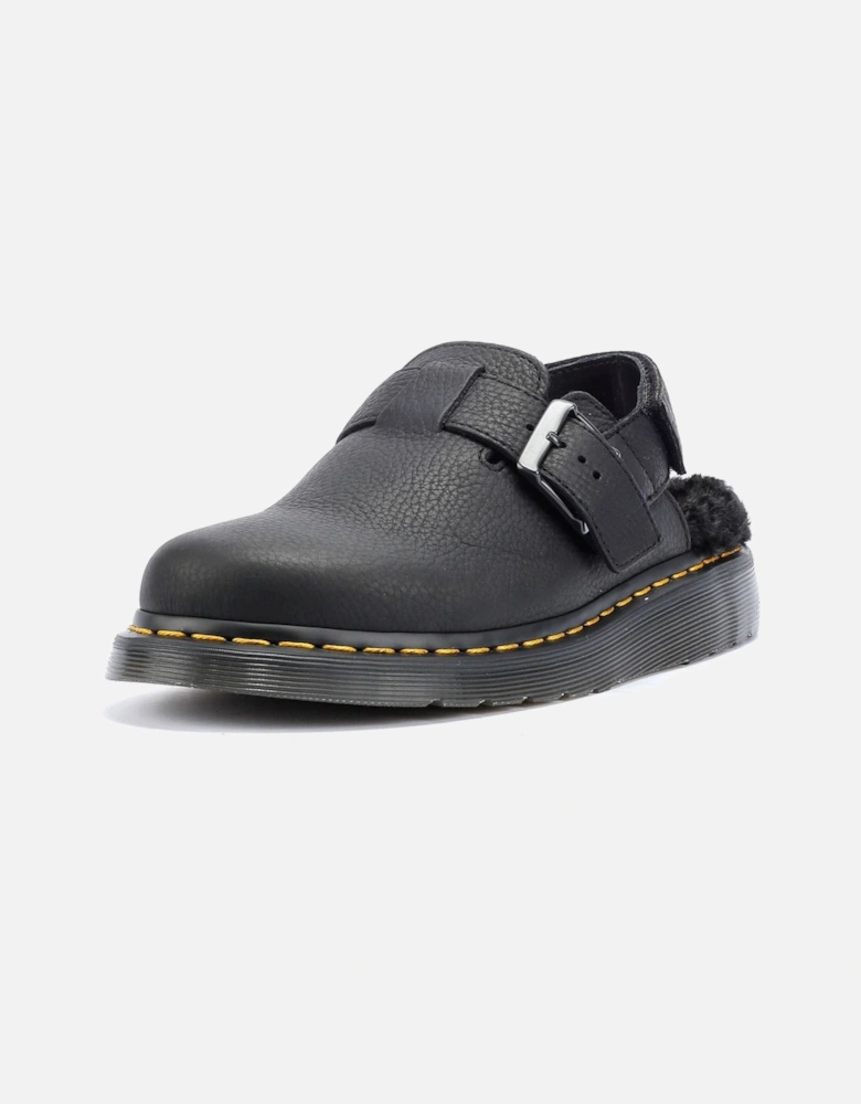 Dr. Martens Winterised Jorge II Fur Lined Leather Black Sandals