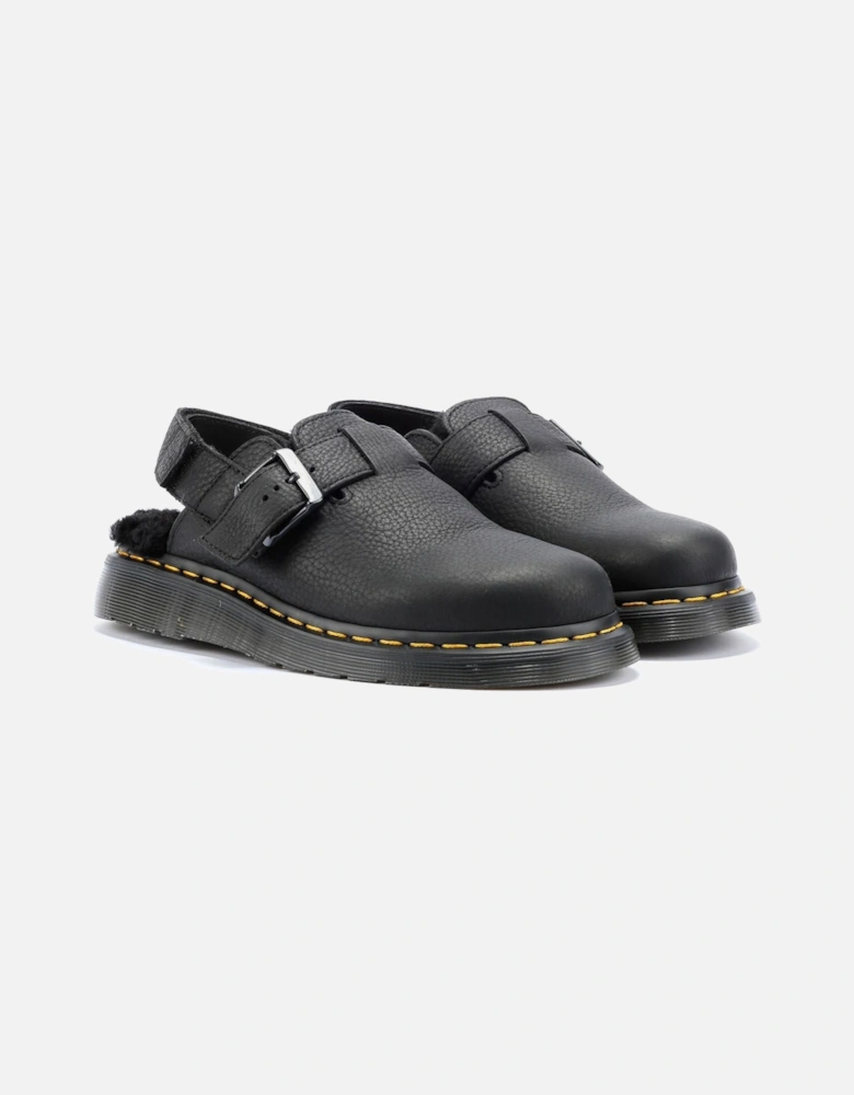 Dr. Martens Winterised Jorge II Fur Lined Leather Black Sandals