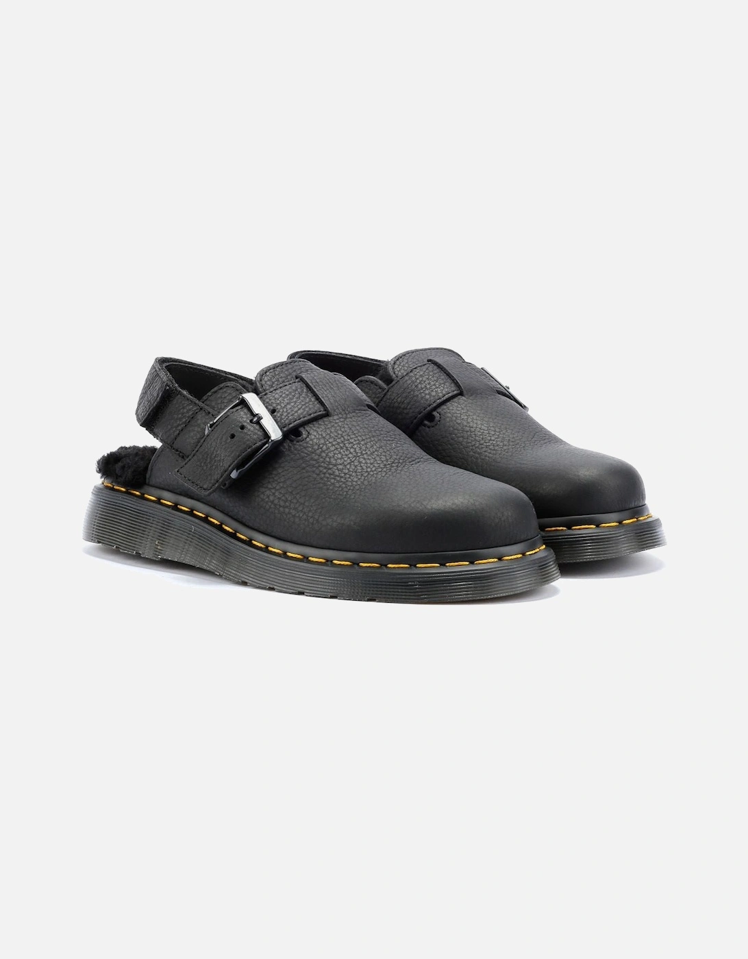 Dr. Martens Winterised Jorge II Fur Lined Leather Black Sandals, 9 of 8