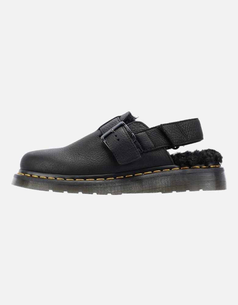 Dr. Martens Winterised Jorge II Fur Lined Leather Black Sandals