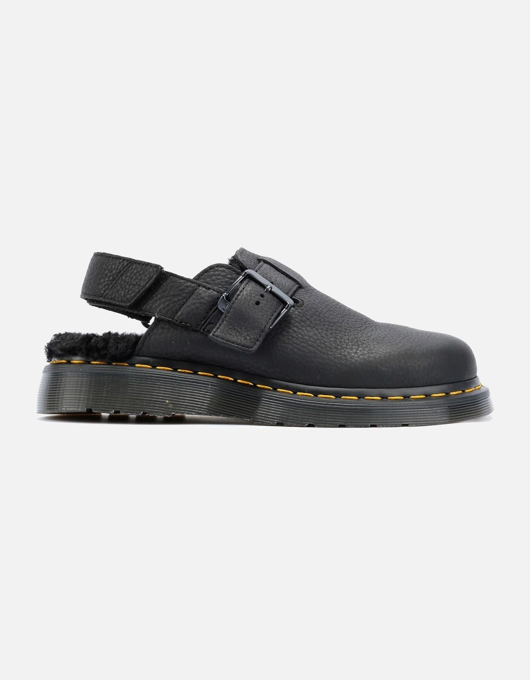 Dr. Martens Winterised Jorge II Fur Lined Leather Black Sandals