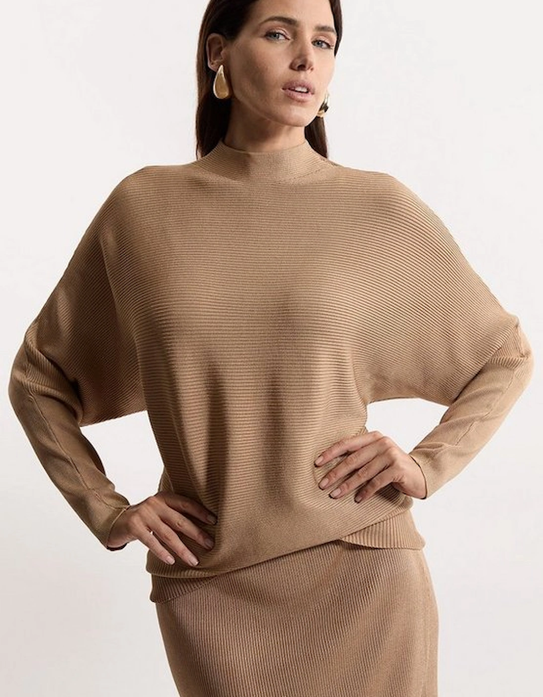 Slinky Drape Batwing Sleeve Knit Top, 5 of 4