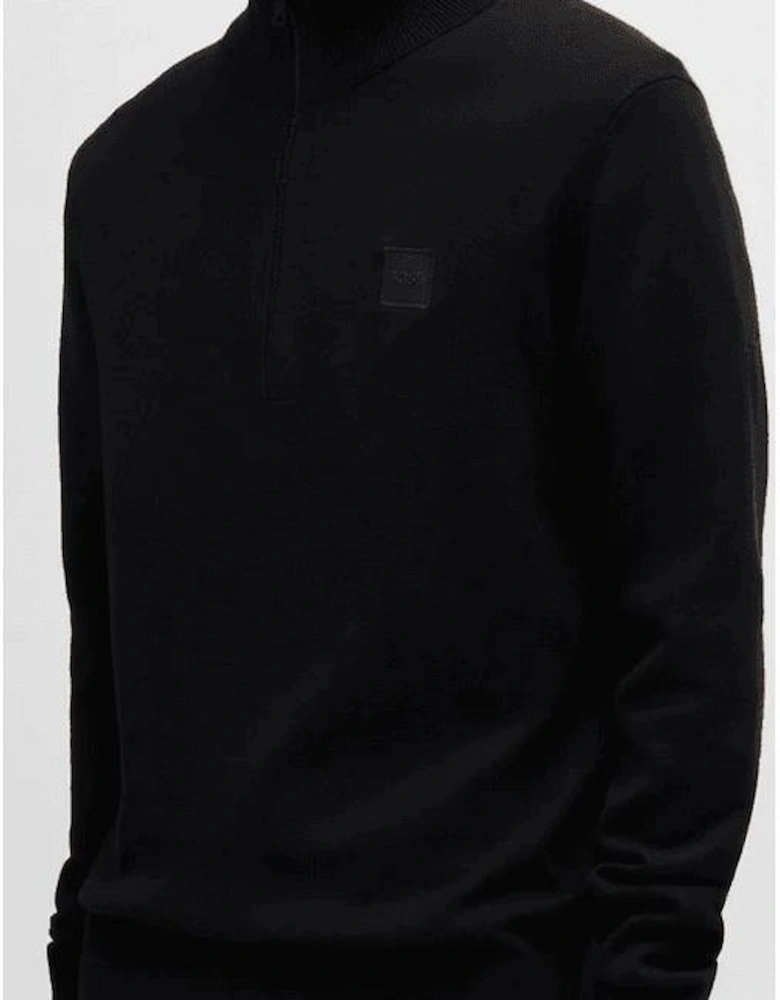 Kanobix Half Zip Funnel Neck Black Sweatshirt