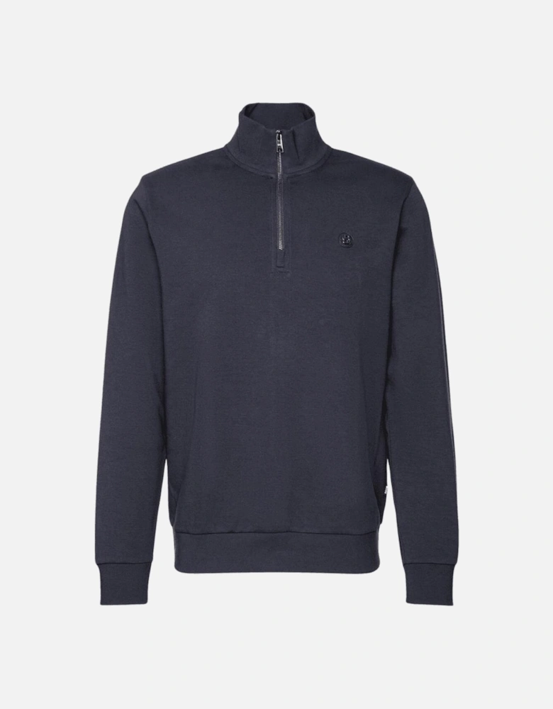 C-Stimmann Quarter Zip Funnel Neck Navy Sweatshirt