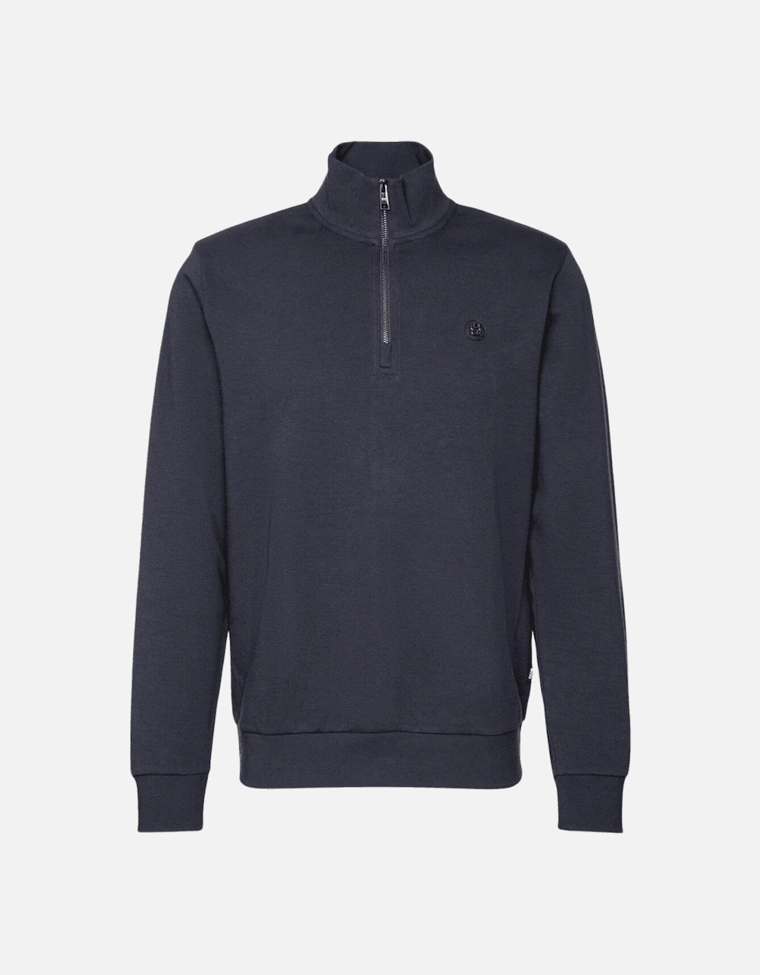 C-Stimmann Quarter Zip Funnel Neck Navy Sweatshirt, 4 of 3