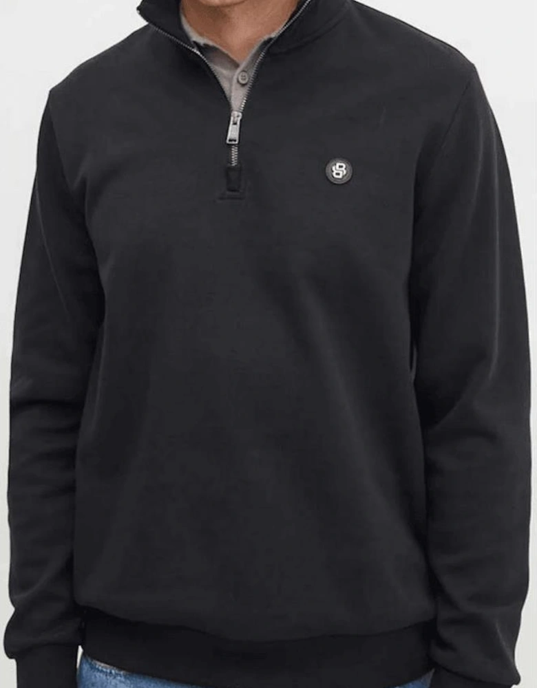 C-Stimmann Quarter Zip Funnel Neck Navy Sweatshirt