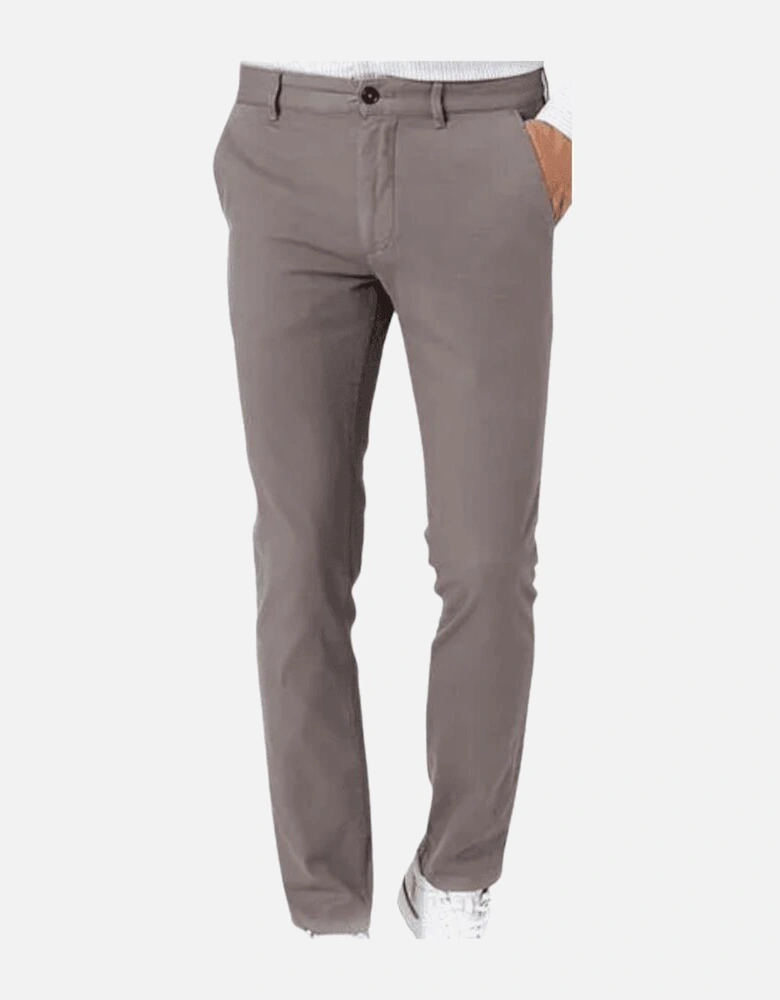 Cotton Slim Fit Grey Chinos