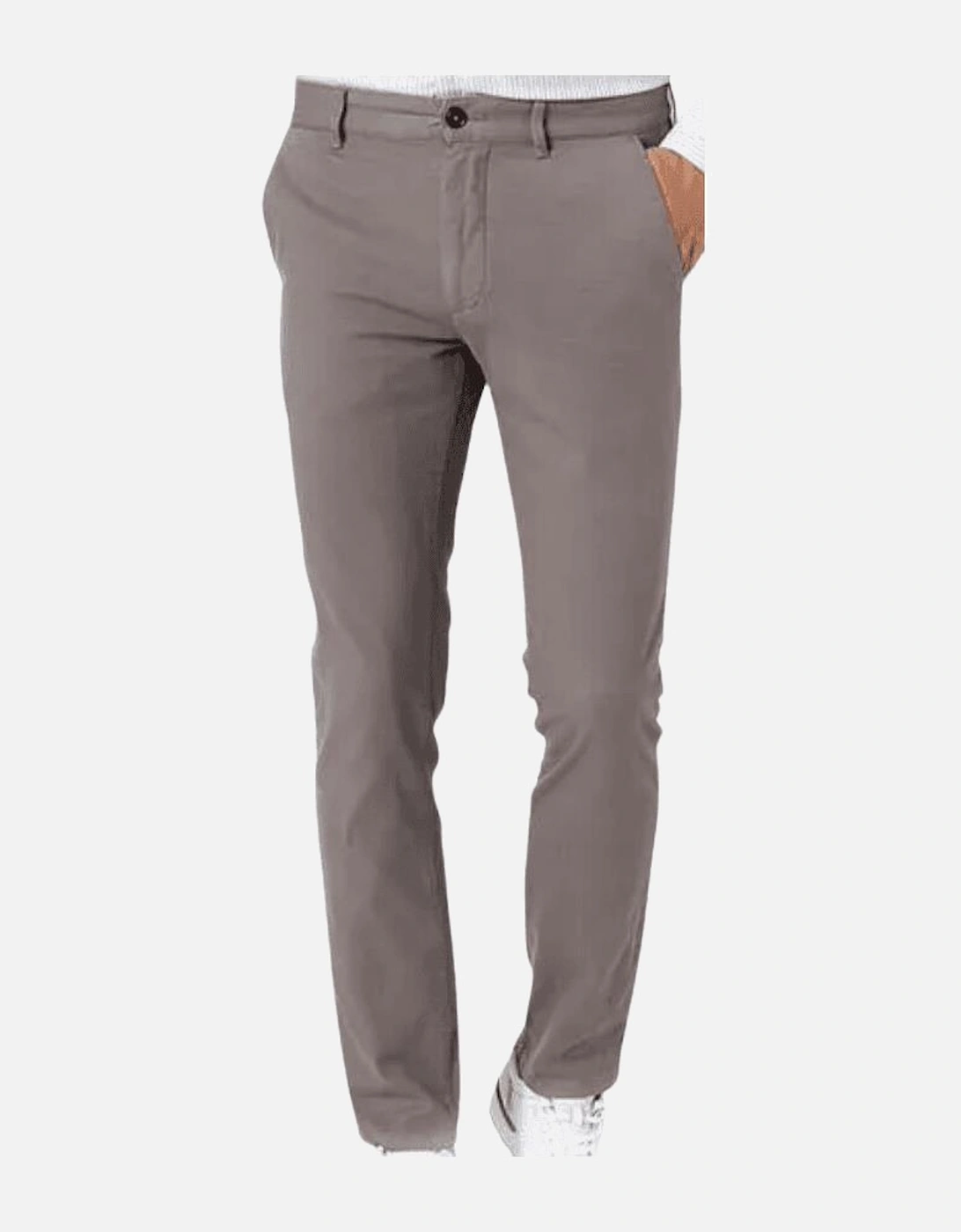 Cotton Slim Fit Grey Chinos, 4 of 3