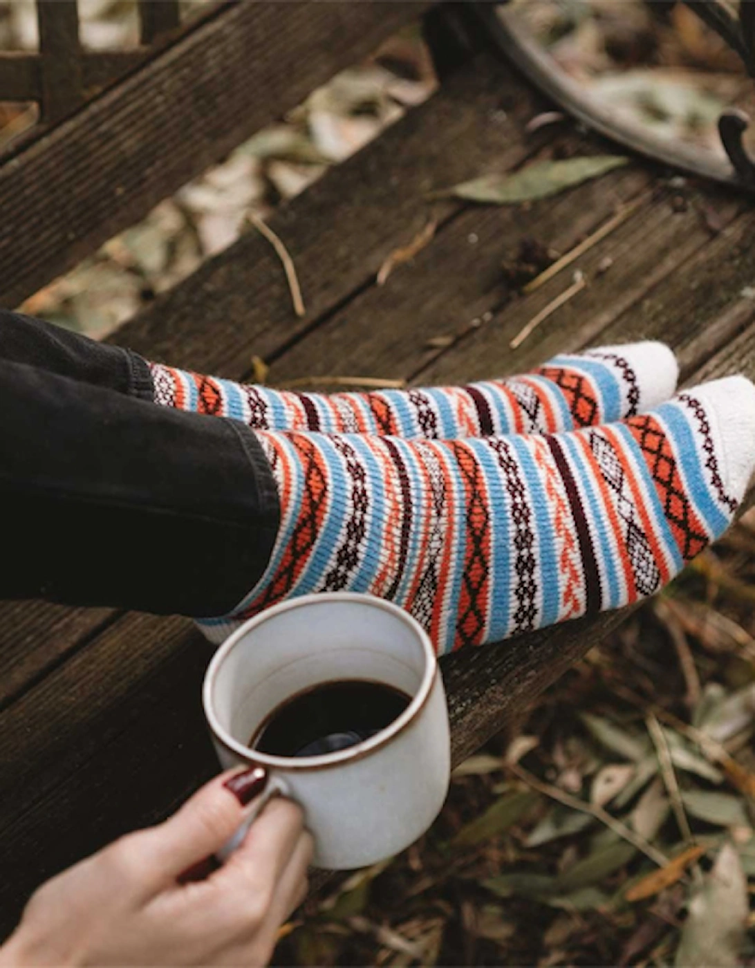 Nordic Bjorn Merino Wool Sock White