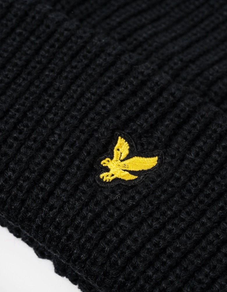 Lyle & Scott Lambswool Mens Ribbed Beanie & Scarf Set