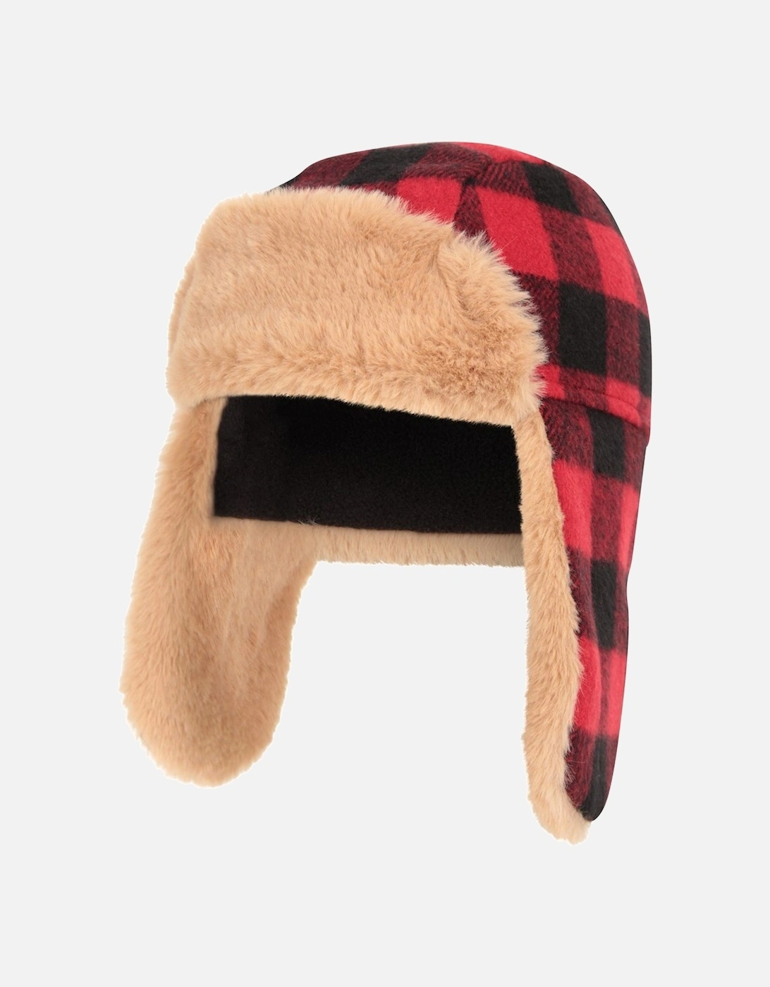 Childrens/Kids Gingham Trapper Hat