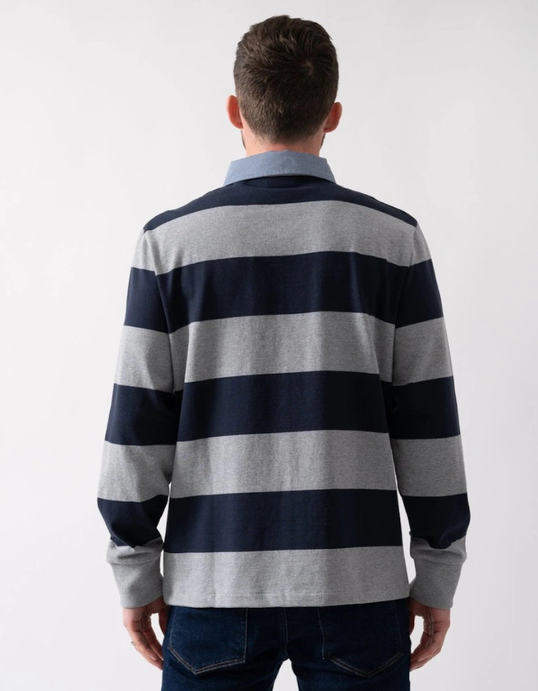 Mens Regular Fit Chambray Stripe Heavy Rugger