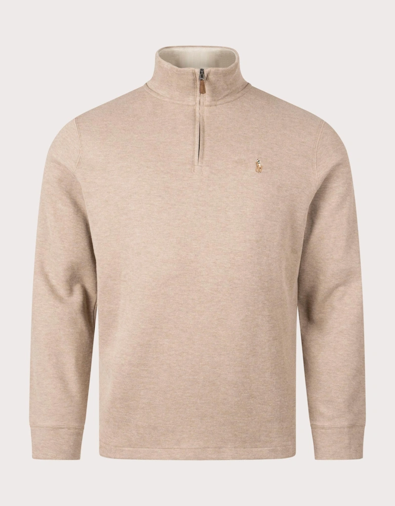 Quarter Zip Estate Rib Knit