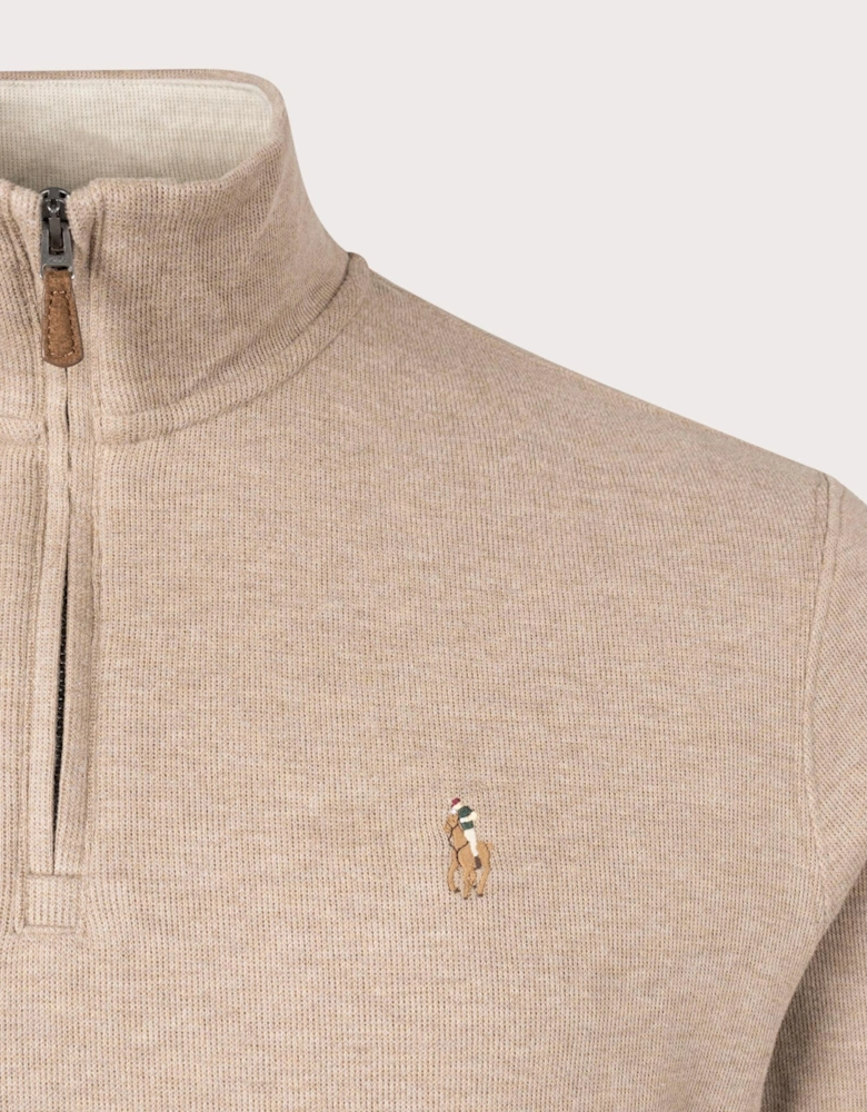 Quarter Zip Estate Rib Knit