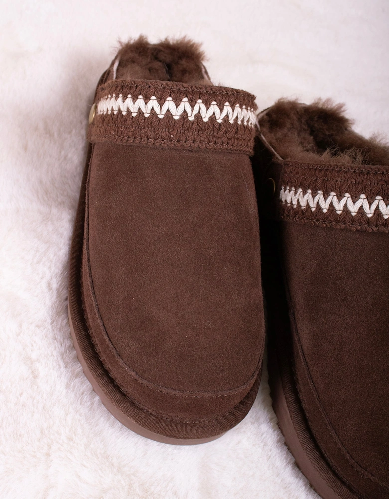 Hallie Sheepskin Multiway Slippers in Chocolate