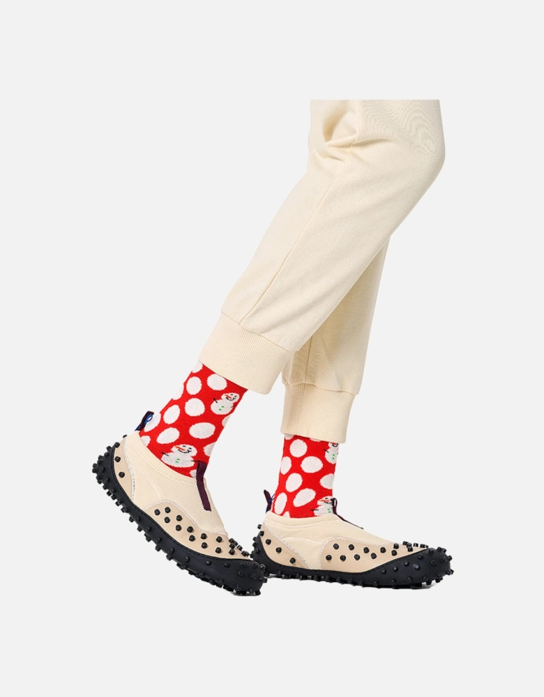 Big Dot Snowman Socks, Red