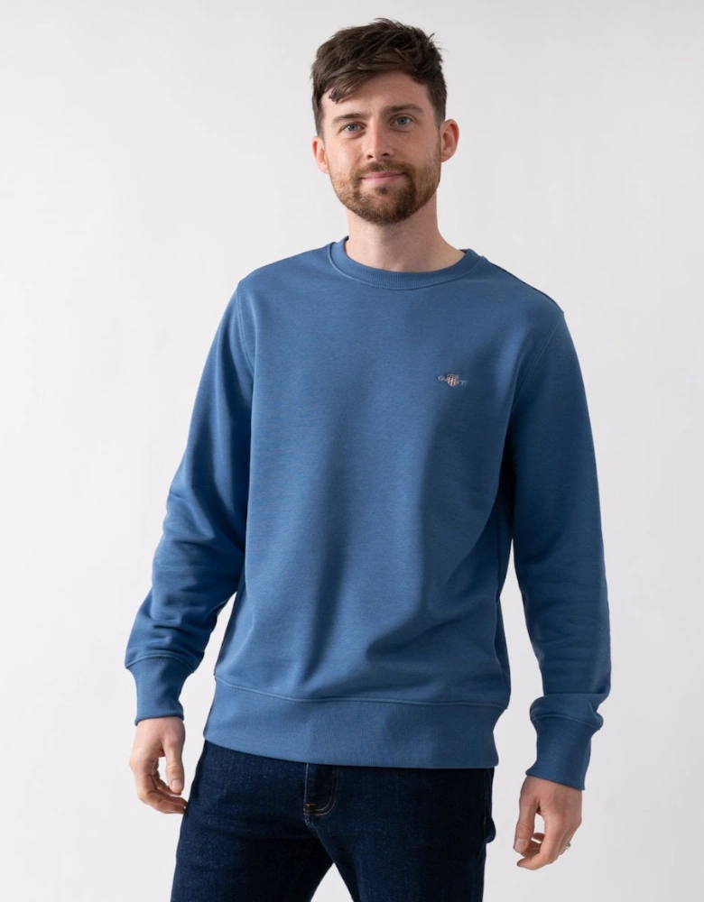 Mens Regular Fit Shield Logo Crew Neck Sweatshirt