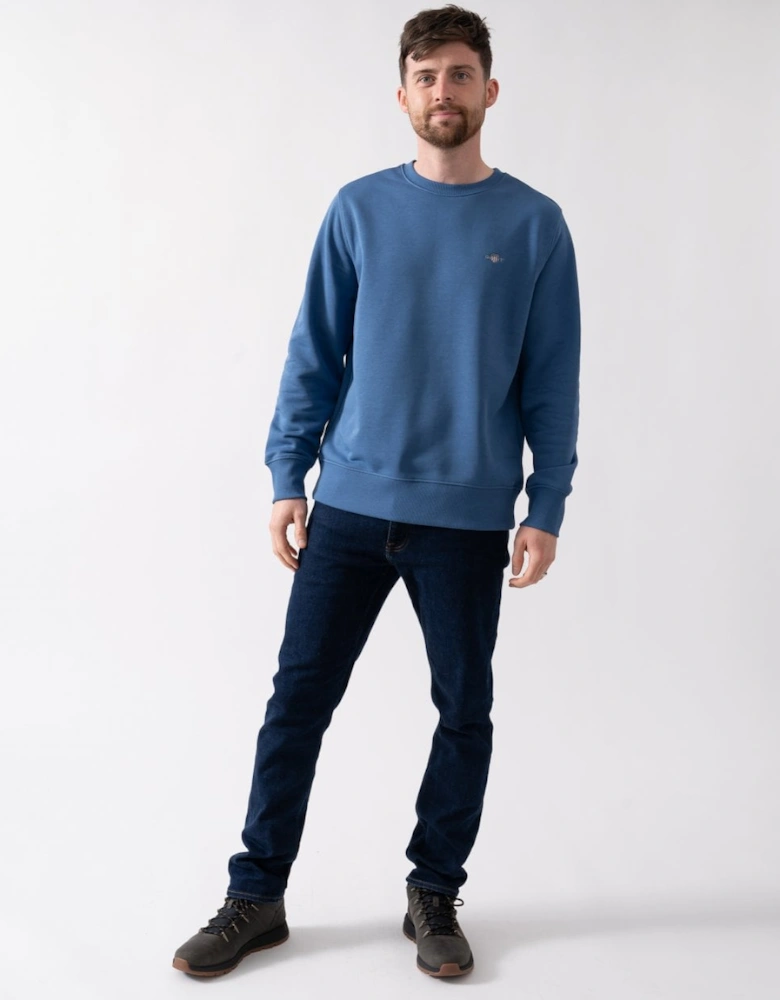 Mens Regular Fit Shield Logo Crew Neck Sweatshirt