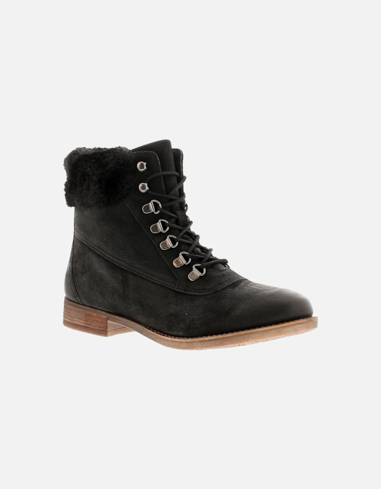 Womens Boots Ankle Effie Leather Zip black UK Size