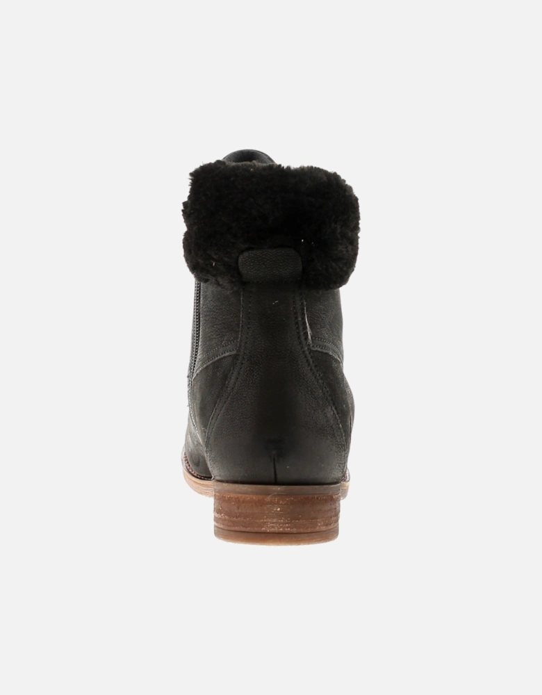 Womens Boots Ankle Effie Leather Zip black UK Size
