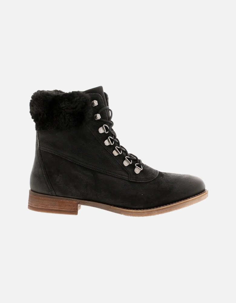Womens Boots Ankle Effie Leather Zip black UK Size