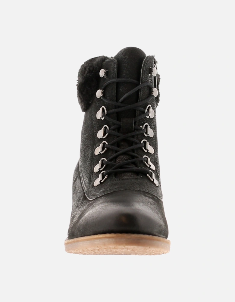 Womens Boots Ankle Effie Leather Zip black UK Size