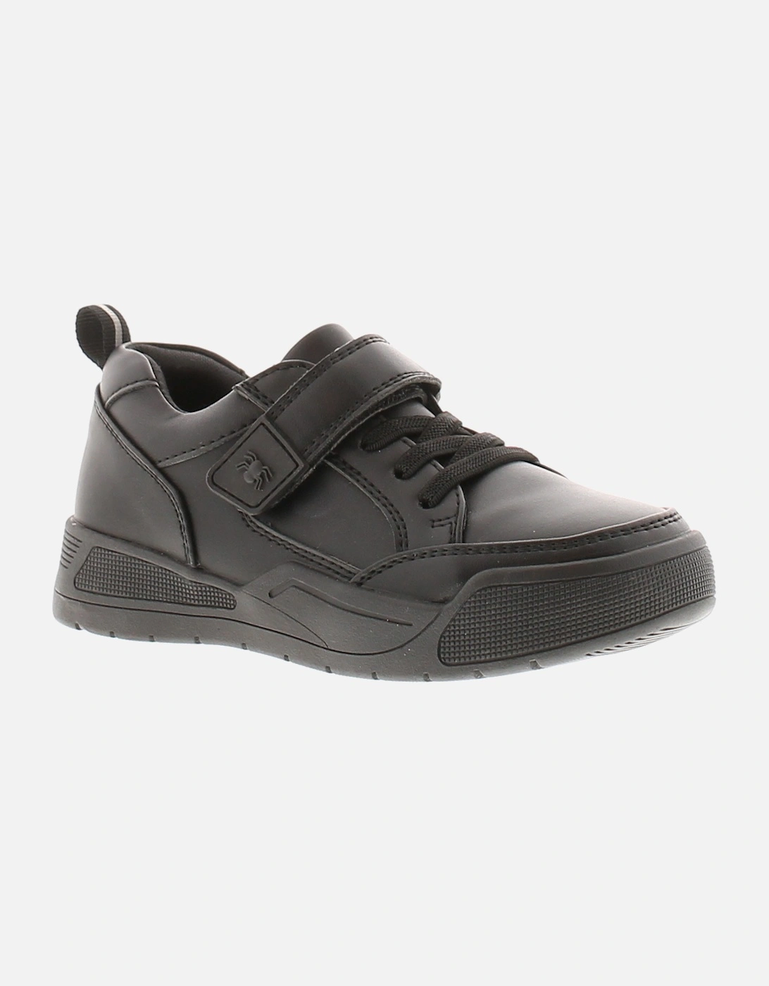 Boys School Shoes Trainers Max Touch Fastening black UK Size, 6 of 5