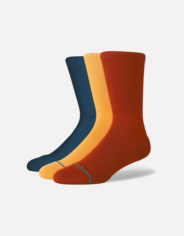 Icon Socks 3 PACK - Navy/Daisy/Burnt