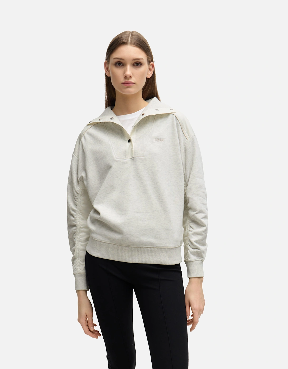 C_Ehybra Regular-Fit Hybrid Sweatshirt