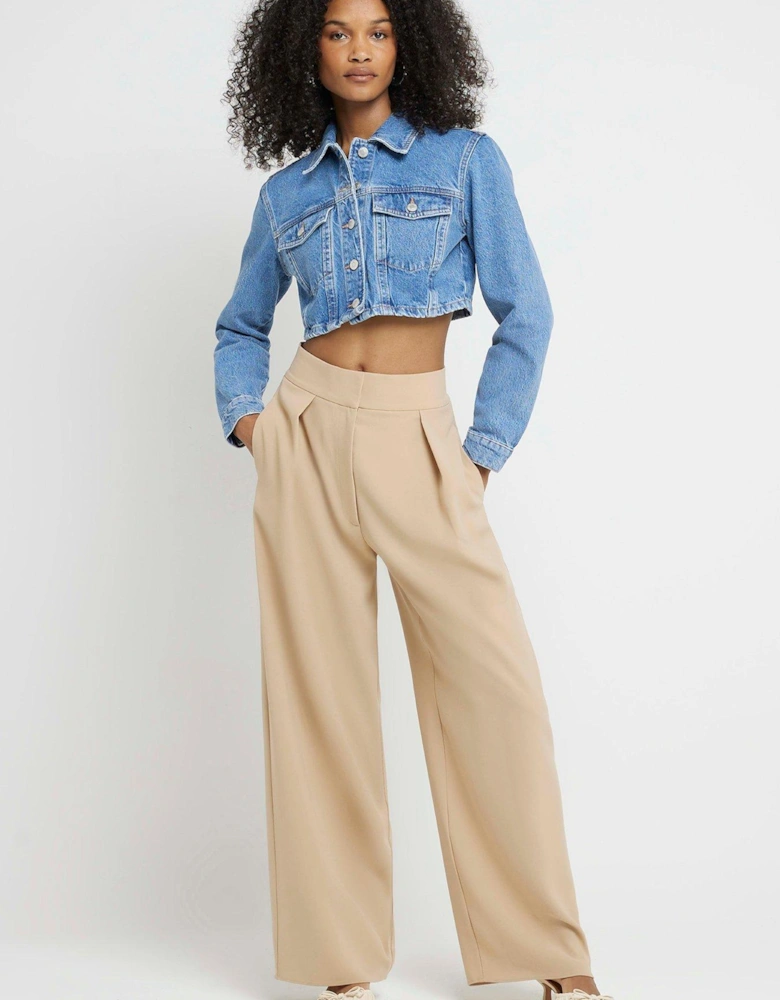 Super Crop Jacket - Medium Denim - Blue