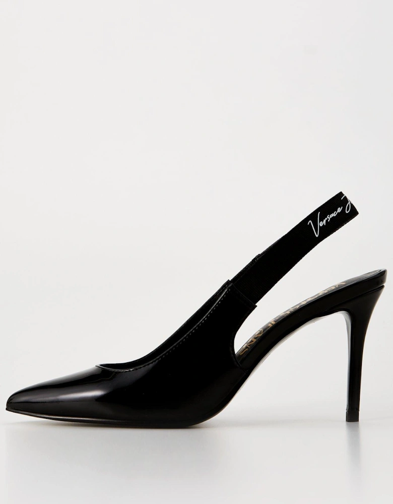 Patent Slingback Heels - Black