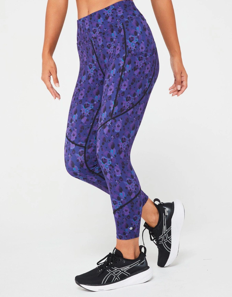 Womens Tech Reflect Running Tee-purple